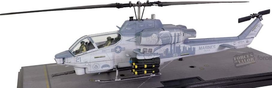 Forces Of Valor 1:48 Scale Bell AH-1W 'Whiskey Cobra' Attack Heli (NTS Exhaust Nozzle) U.S Marine Corps Sqd