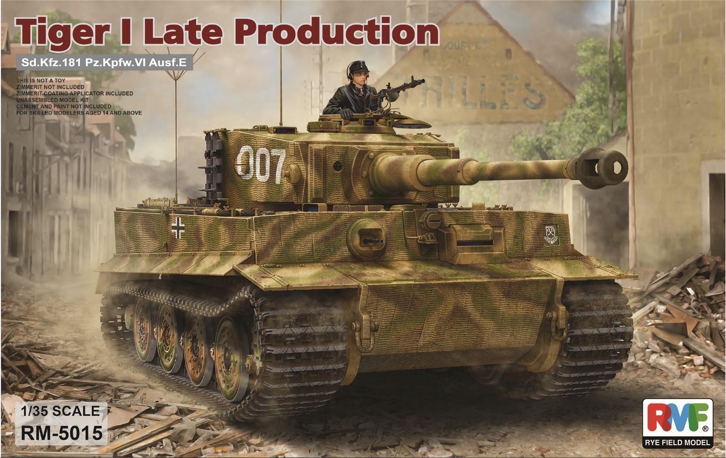 Rye Field  RM5015 1/35 Scale Pz.Kpfw.VI Ausf.E Sd.Kfz.181 Tiger I Late Production