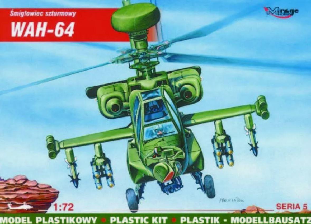 Mirage Hobby 72053 1/72 Scale McDonnell Douglas WAH-64D Multi-Role Combat Helicopter Apache