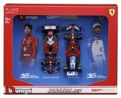 Burago  1:43rd Scale Ferrari SF-25 2025 Leclerc Driver Two Pack