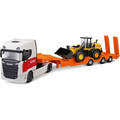 Burago 1:43 Scale Mercedes Cab w/Lowloader & Bobcat