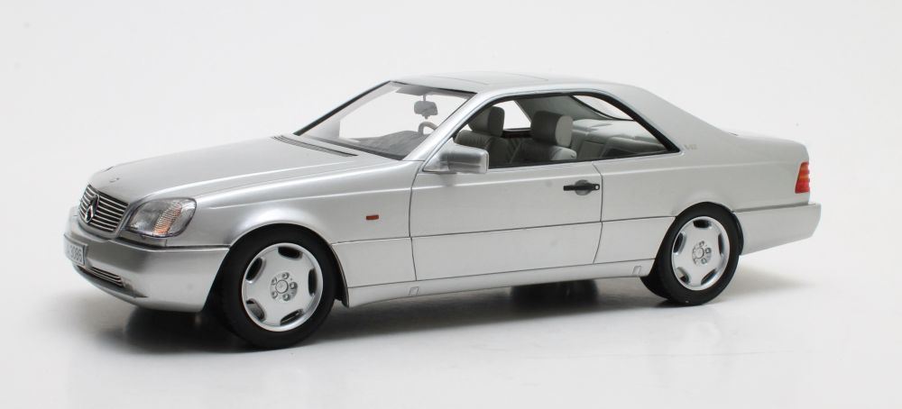 Cult 1:18 Scale Mercedes Benz 600SEC C140 Silver 1992