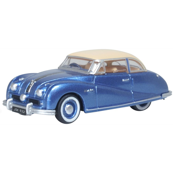 Oxford Diecast 1:76 Scale Austin Atlantic Coupe Blue/Ivory