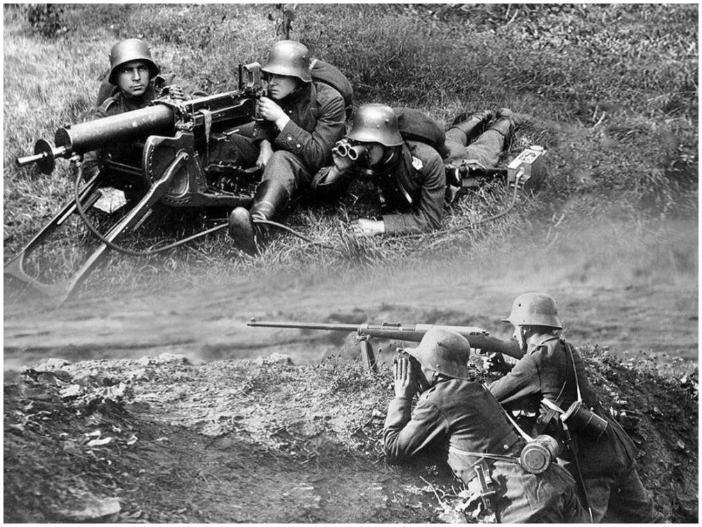 ICM 1:48th Scale Panzerabwehr 1918 German WWI Soldiers (x4)