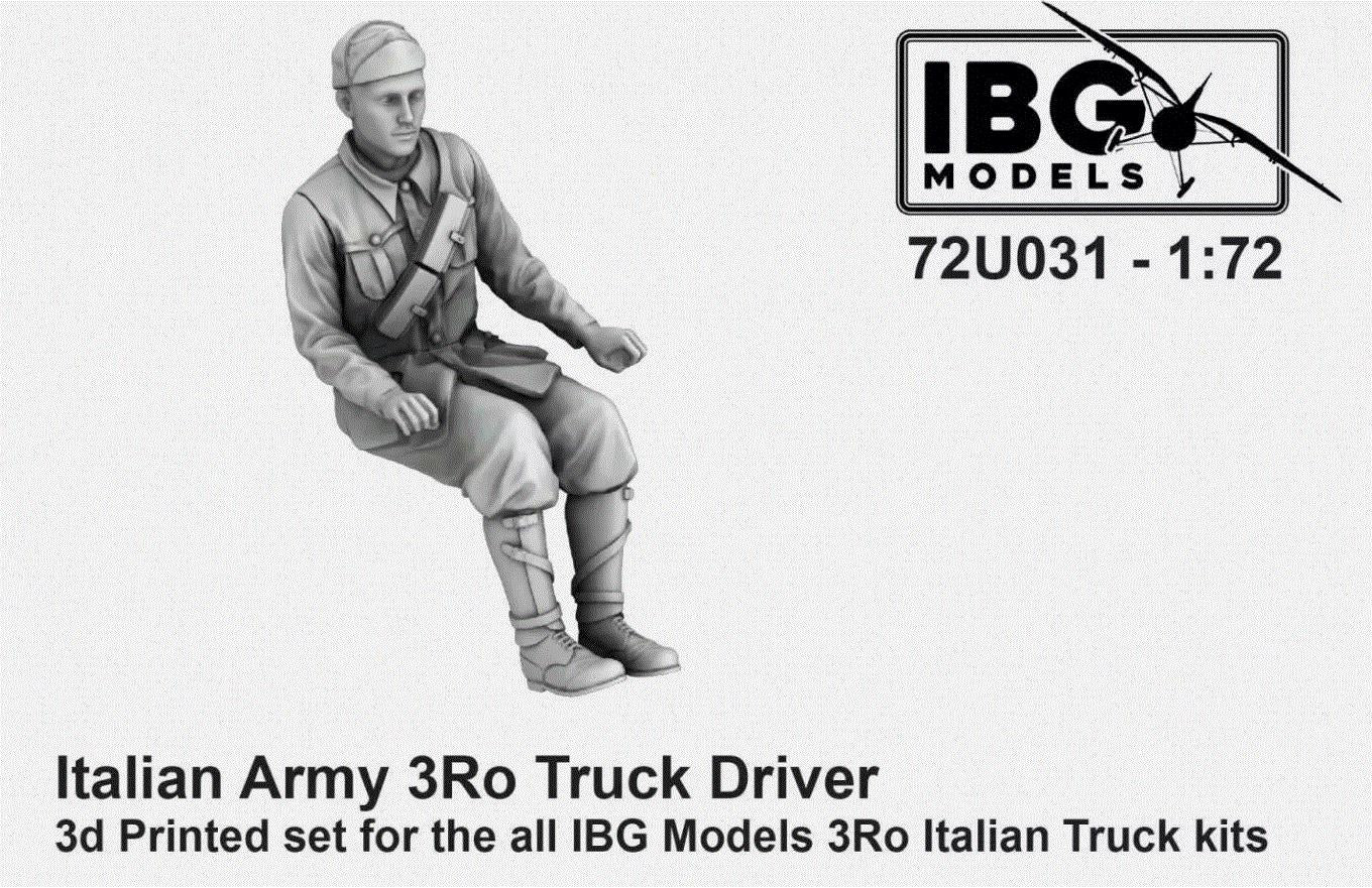 IBG Models 72U031 1/72 Scale Italian Army 3Ro Truck Driver