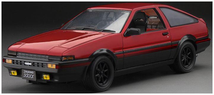 Sunstar 1:24 Scale Toyota Sprinter Trueno GT Apex (AE86) Red/Black