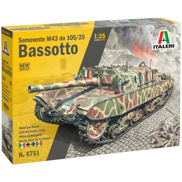 Italeri 1:35 Scale Semovente M43 da 105/25 Bassotto