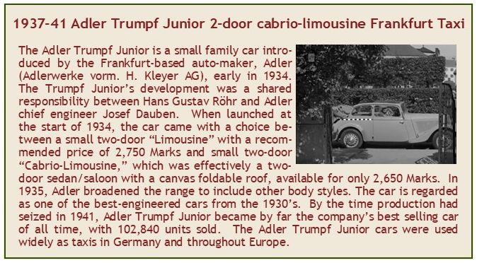 Esval 1:43rd Scale Adler Trumpf Junior Cabrio-Limo Beige Brown 2-Door Top Up 1937-41