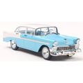 Whitebox 1:24 Scale Chevrolet Bel Air 4-Door Hard Top Blue White 1956