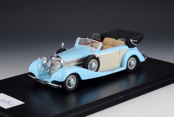 GLM 1:43 Scale Mercedes-Benz 540K Cabriolet B 1937 blue/w