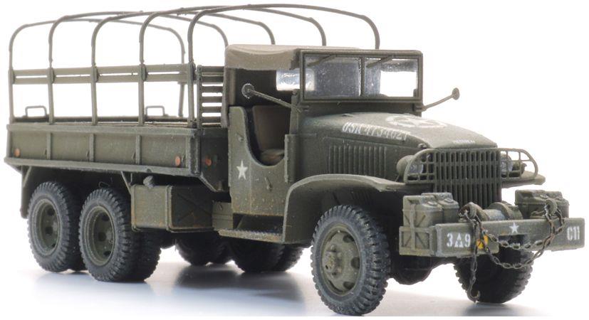 Artitec 1:87 Scale GMC CCKW-353 Cargo Open Bed (US) Ready-Made, Painted
