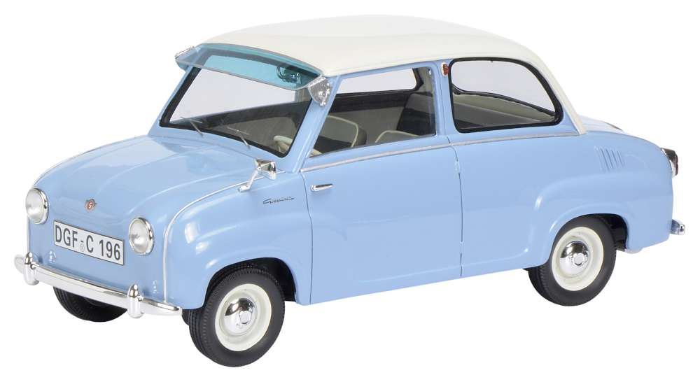Schuco 1:18 Scale Goggomobil - Blue/White