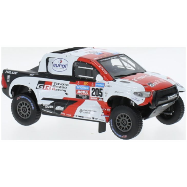 IXO 1:43 Scale Toyota GR DKR Hilux T1 #205 Rally Dakar de Villiers/D.Murphy