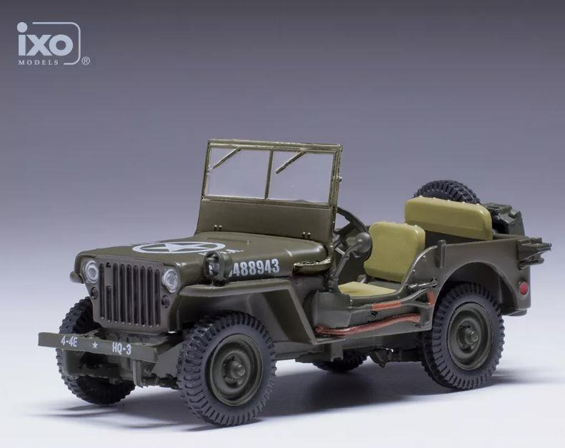 IXO CLC567 1/43 Scale MODELS MILITARY JEEP WILLYS MB OLIVE 1943