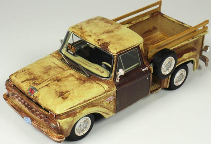 Goldvarg 1:43 Scale Ford F-100 Stepside 'Rusty' 1965