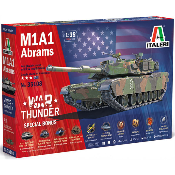 Italeri Kits 1:35 Scale M1A1 Abrams