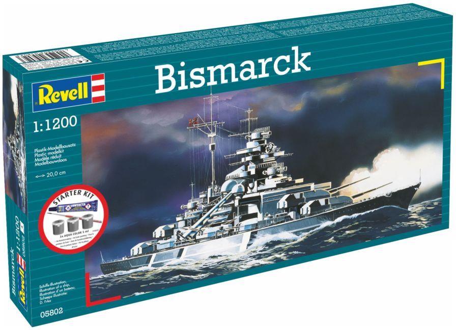 Revell  1:1200th Scale Battleship Bismarck Starter Kit