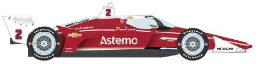 IXO 1:18th Scale NTT Indycar #2 Josef Newgarden Team Penske 'Astemo' (Road Course) Red/White 2025