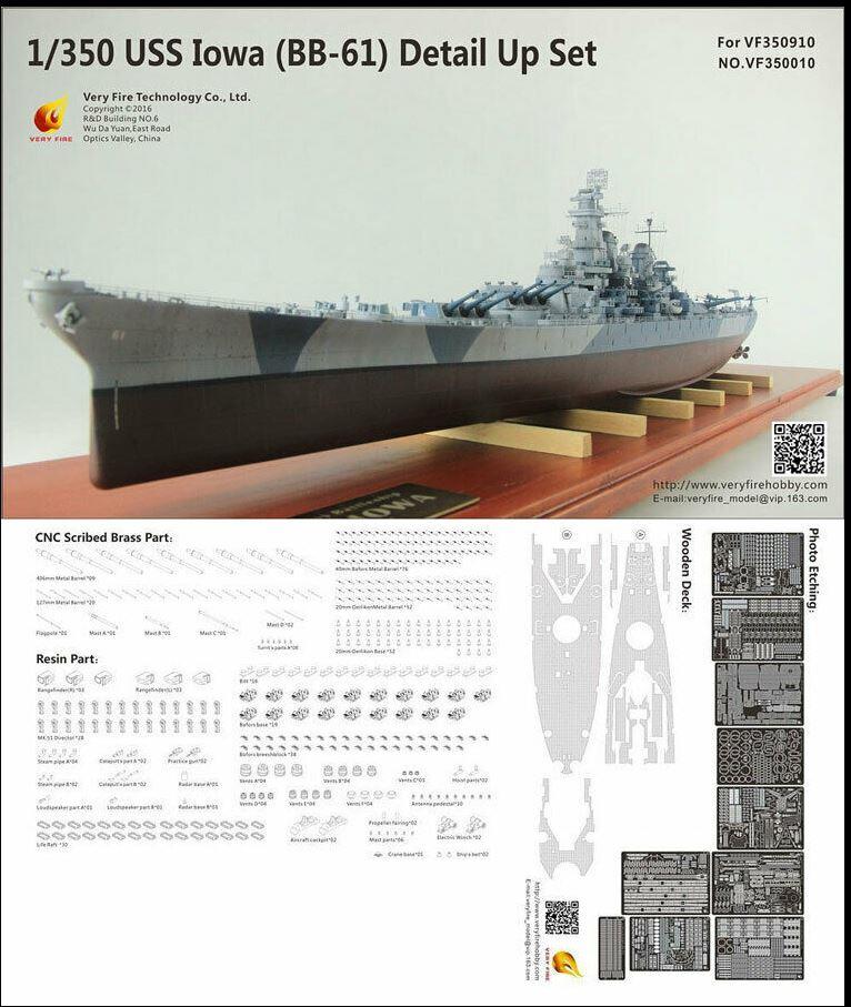 Very Fire 1/350 Scale USS Iowa (BB-61) Detail Set for VF350910 VF350010