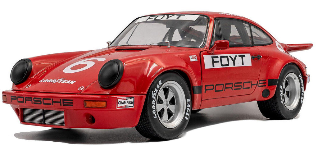 Solido  1:18th Scale Porsche 911 IROC Red #6 Foyt IROC Daytona 1974