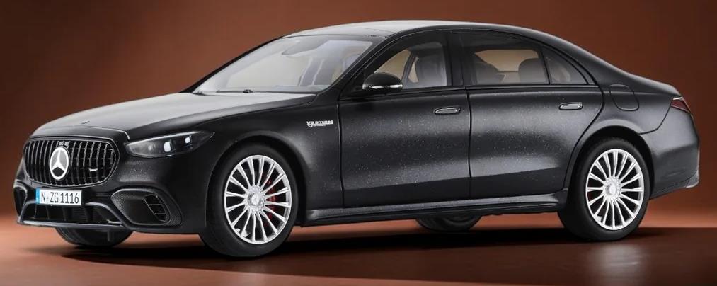 NZG  1:18th Scale Mercedes AMG S 63 E Performance Nightblack Magno