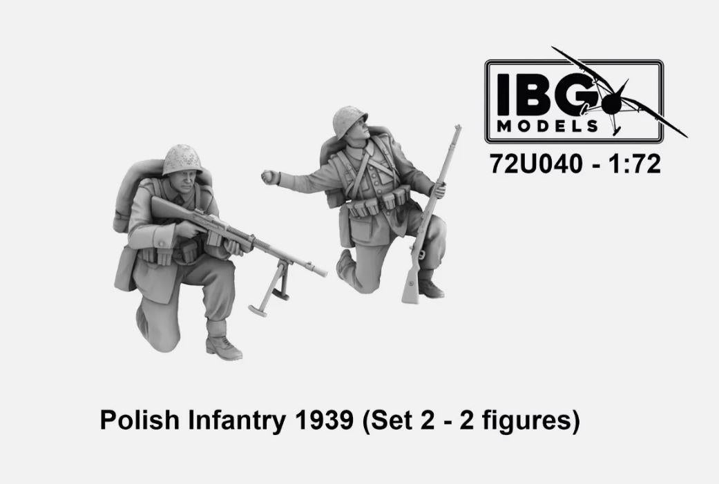 IBG Models 72U040 1/72 Scale Polish Infantry 1939 Set 2 & ; 2 Figure 3D