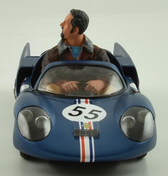 Le Mans Miniatures 1:32nd Scale Alpine Renault A220 #55 Minicar (1:32 Car) Driven by Henri Pescarolo (1:18 Figure)