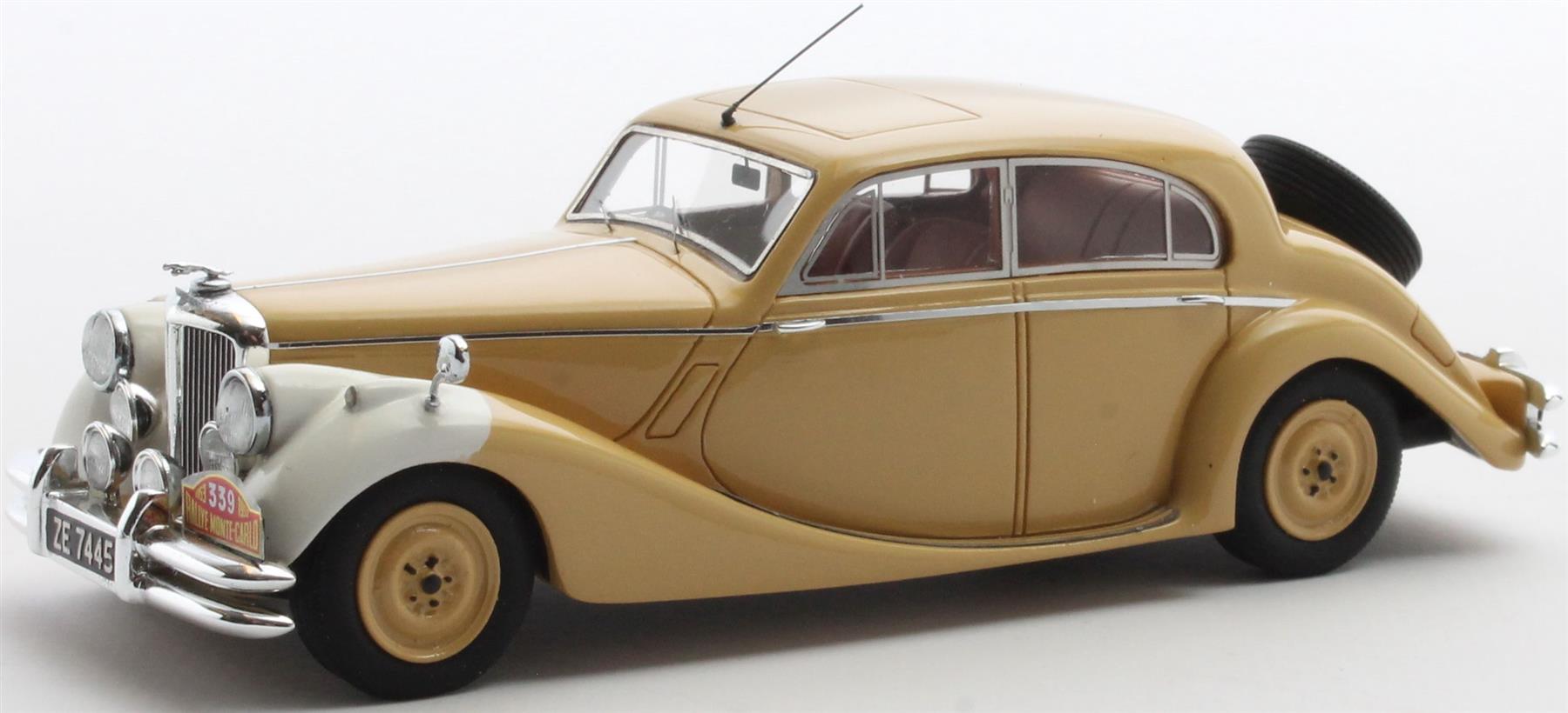 Matrix 1:43 Scale Jaguar MKV #339 Rallye Monte Carlo 5th Overall Beige/White 1953