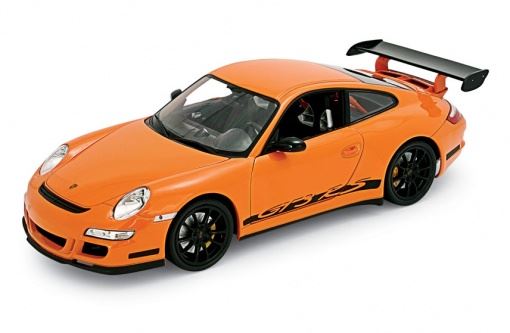 Welly 1:18 Scale Porsche 911 (997) GT3 RS  Coupe Orange (Black Wheels)  (1:18)