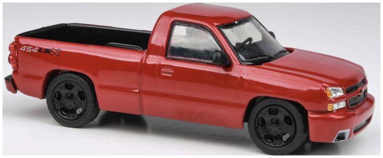 Paragon  1:64th Scale Chevrolet Silverado Single Cab Victory Red 2006