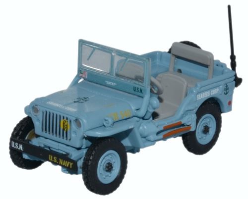 Oxford Diecast 1:76 Scale Willys MB US Navy Seebees