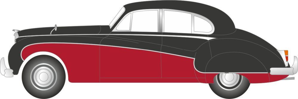 Oxford Diecast 1:148 Scale Jaguar Mk8/9 Black/Imperial Maroon
