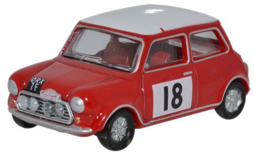 Oxford Diecast 1:76 Scale Mini Cooper S MKII 1968 Monte Carlo Rally