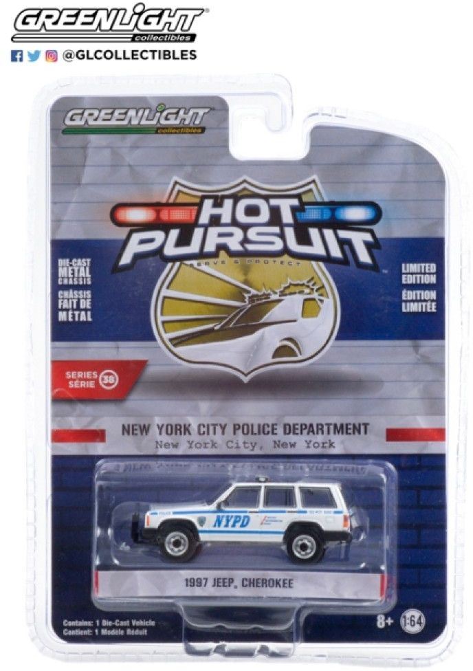 Greenlight 1:64 Scale Jeep Cherokee NYPD 1997