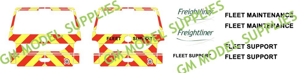 GM Model Supplies 1:76 Scale VW T5 Decal Conversion Kit 'Freightliner Fleet Livery'