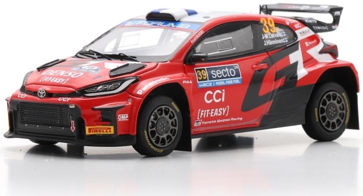Spark 1:43rd Scale Toyota GR Yaris Rally1 Hybrid #39 Gazoo WRT 6th Rally Finland 2024 2nd WRC2 Lat/Ha
