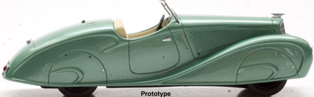 Brausi 1:43 Scale Opel 2 Litre Stromlinien Sport Roadster 1935 Green