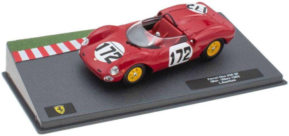 Atlas Editions 1:43 Scale Ferrari Dino 206 SP - Ollon-Villars 1965 Cased - Ferrari Racing Collection