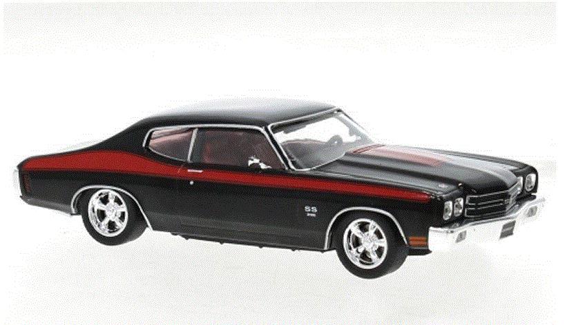 Ixo CLC477 1/43 Scale Chevrolet Chevelle SS 1970 Black and Red