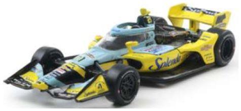 IXO 1:64th Scale NTT Indycar #21 Christian Rasmussen/Ed Carpenter Racing TBD (Road)Blue/Yellow 25