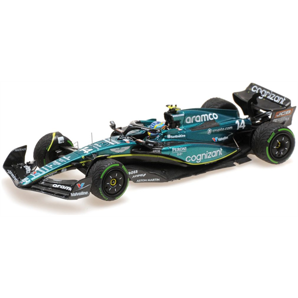 Minichamps 1:43 Scale Aston Martin F1 Team AMR23 F.Alonso 2nd NL 2023