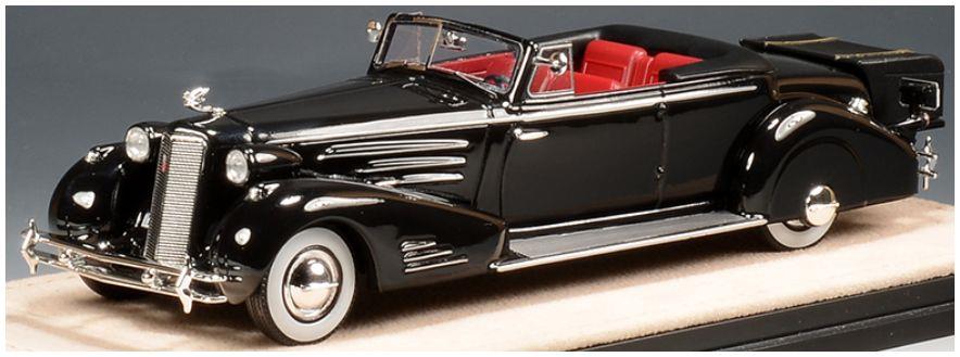 GLM 1:43 Scale Cadillac 452D V16 Victoria Black Convertible Coupe Open Roof 1934