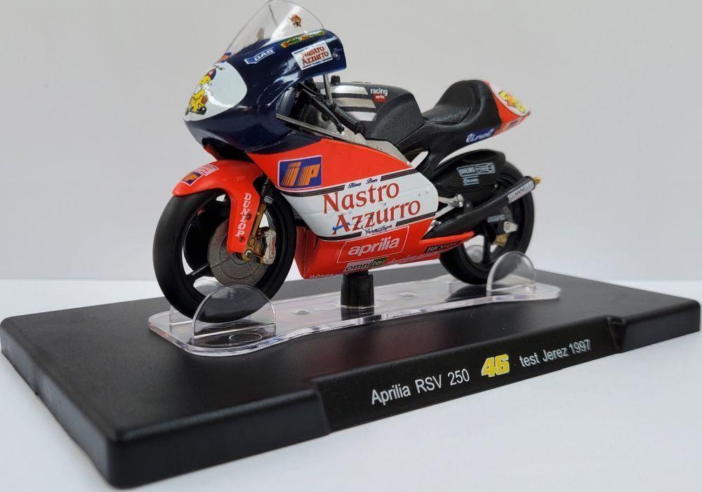 Atlas Editions 1:18 Scale Aprilia RSV 250 Jerez 1997 Rossi Valentino Rossi Collection in 1:18