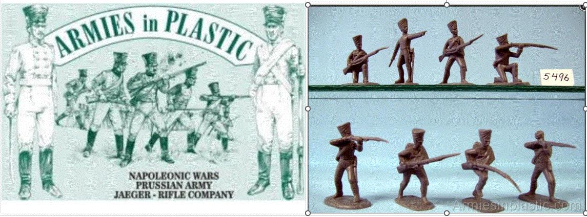 Armies in Plastic 5498 1:32 Scale Napoleonic Prussian Army Jaeger Rifle Company