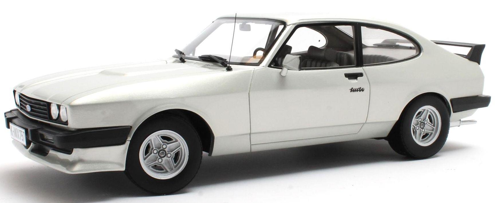Cult Models 1:18 Scale Ford Capri 2.8 Turbo 1981 Silver Metallic