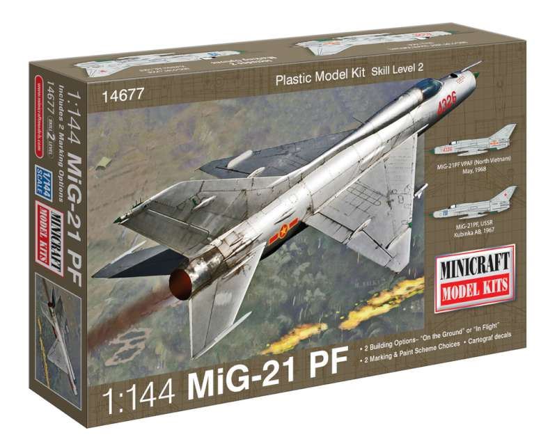 Minicraft Models 1:144 Scale MIG 21 USSR with 2 Marking Options
