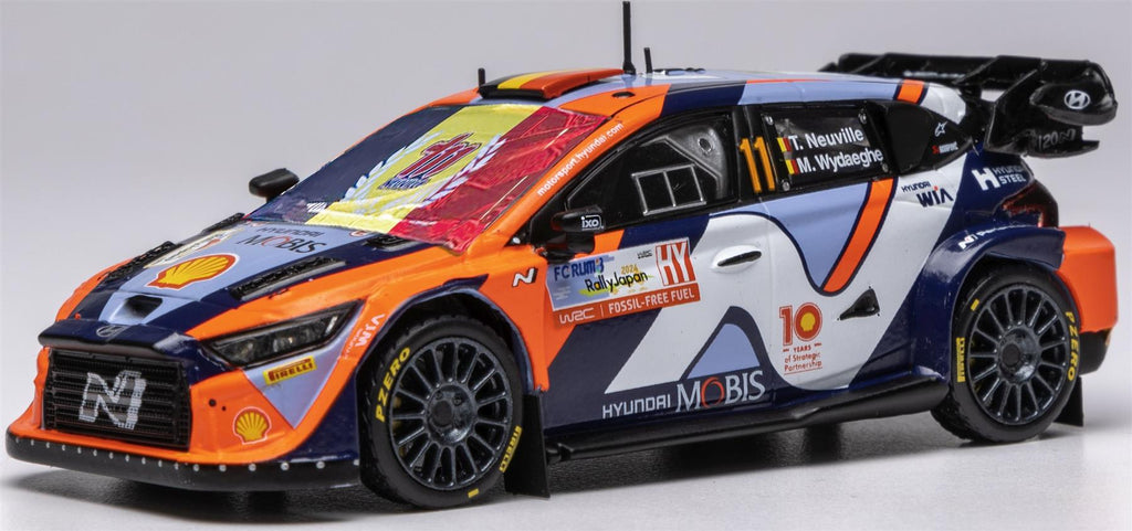 IXO 1:43 Scale Hyundai i20 N RALLY1 #11 Neuville/Wydaeghe 2024 Japan World Champion Edition WRC1