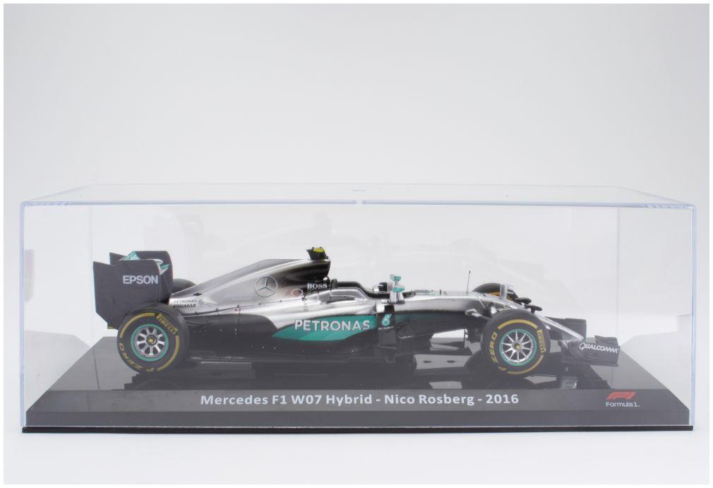 Atlas Editions 1:24 Scale Mercedes F1 W07 Hybrid - Nico Rosberg 2016 Cased - 1:24th Scale F1 Collection
