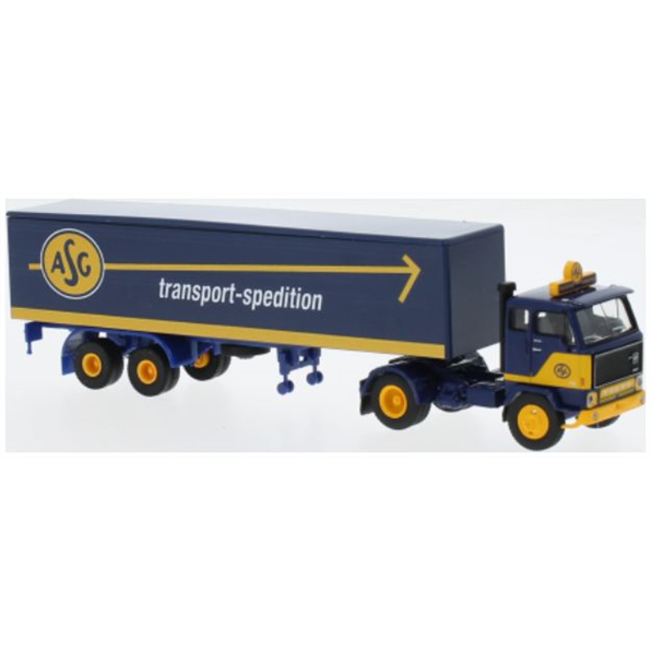 Brekina  1:87th Scale Volvo F 89 Koffer SZ ASG 1972