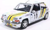 Solido  1:18th Scale Reanult 5 GT Turbo MK2 White #19 Oreille/ G. Thimonier Rallye Monte Carlo 1989